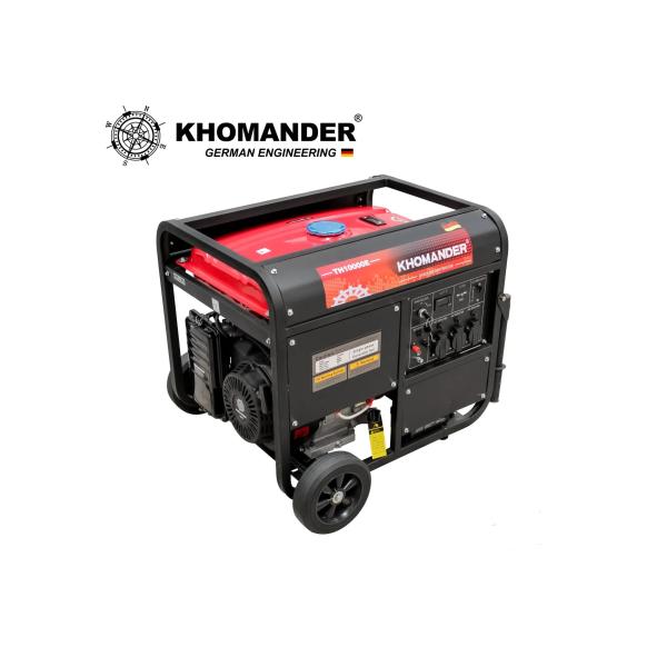 GENERADOR GASOLINERO 9000W 220V ROJO - KHOMANDER